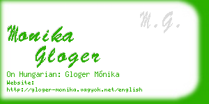 monika gloger business card